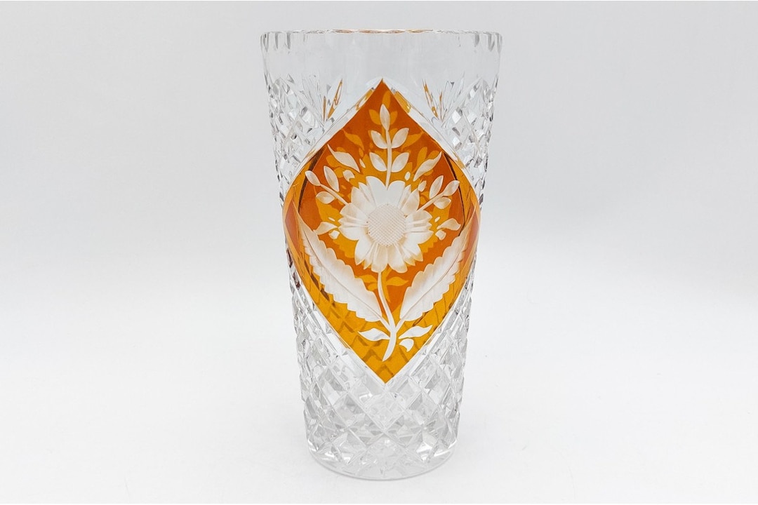 POLONIA 花瓶 Crystal Vase, Huta Szkła Julia, Poland, 1960s. - Etsy