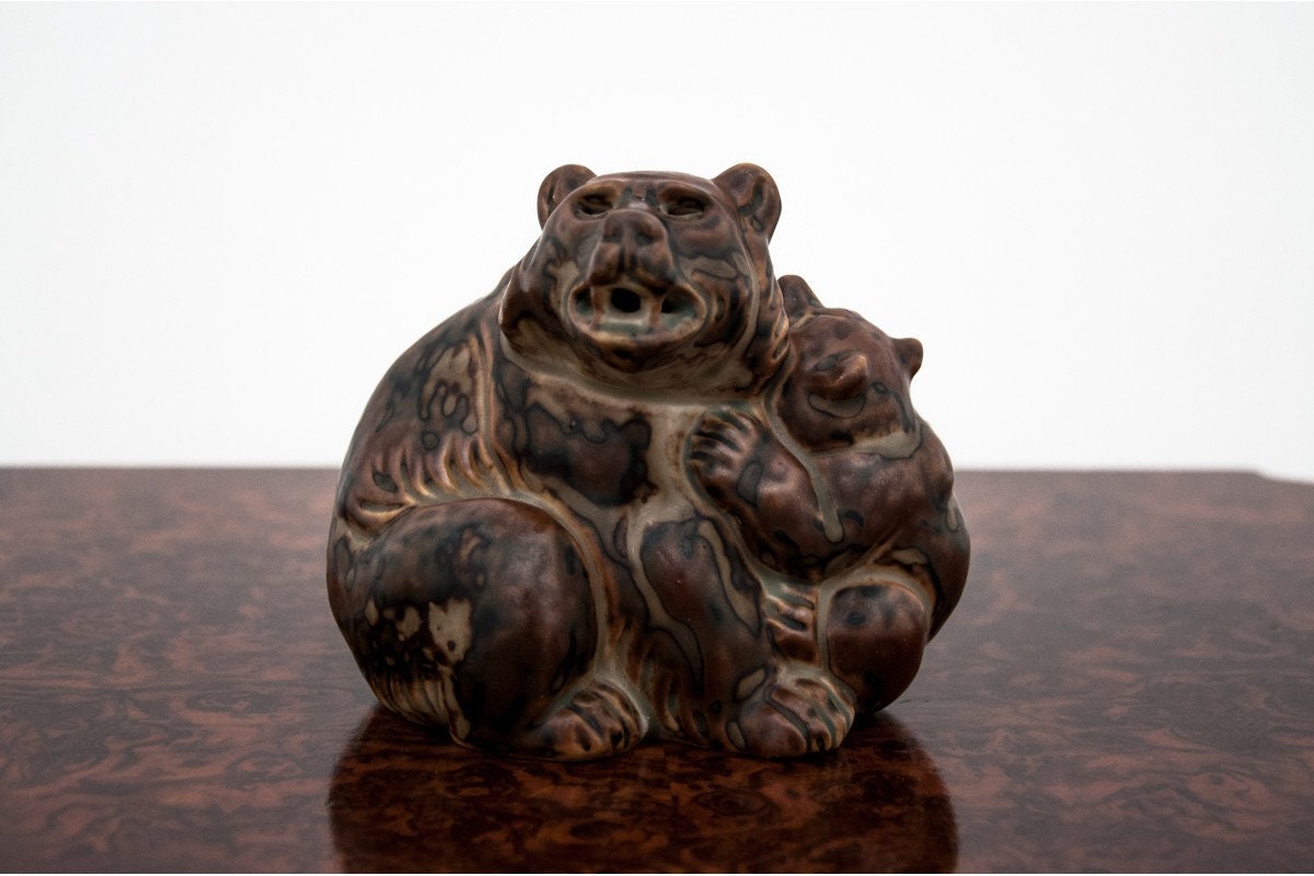Knud Kyhn作 ヴィンテージ ロイヤルコペンハーゲン 小熊 オブジェ ヴィンテージ北欧陶器くまのオブジェ Knud Kyhn作