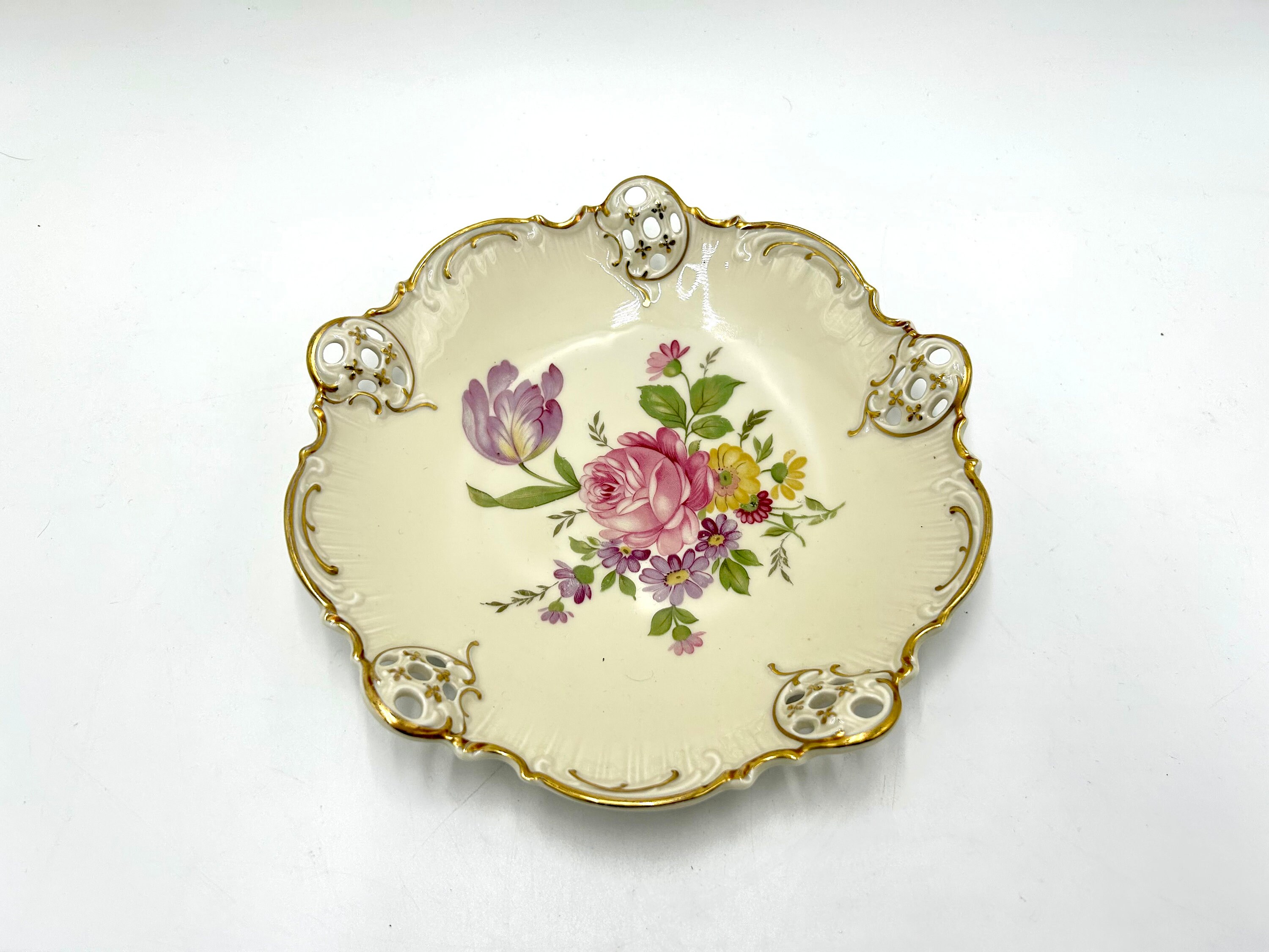 透かし彫りプレート、ローゼンタール モリエール、ドイツ、1938