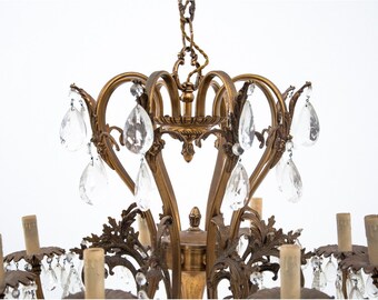 Grand Lustre En Cristal France – Années 30/40, Vintage, Occasion