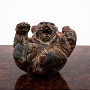 Porcelain bear figurine Royal Copenhagen designed by Knud Kyhn