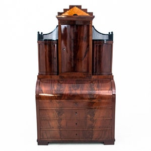 Segretario Biedermeier, Nord Europa, 1890 circa. Restaurato