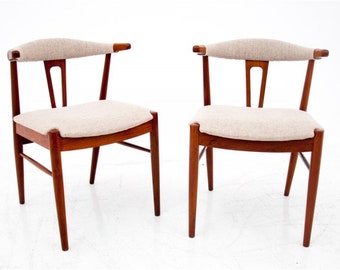 Zwei Teak Stühle, dänisches Design, 1960er Jahre