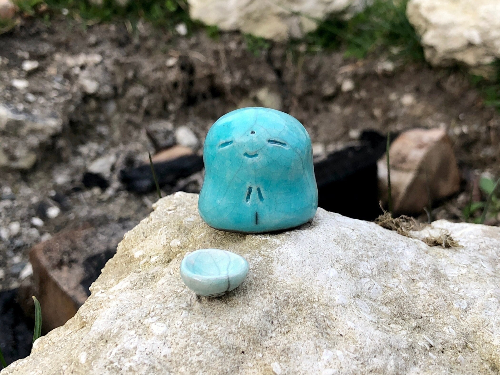 Jizo de Sérénité, Tranquillité, Paix | Bouddha Bouddhiste, Shintoïsme, Chamanisme, Sculpture Raku Pa