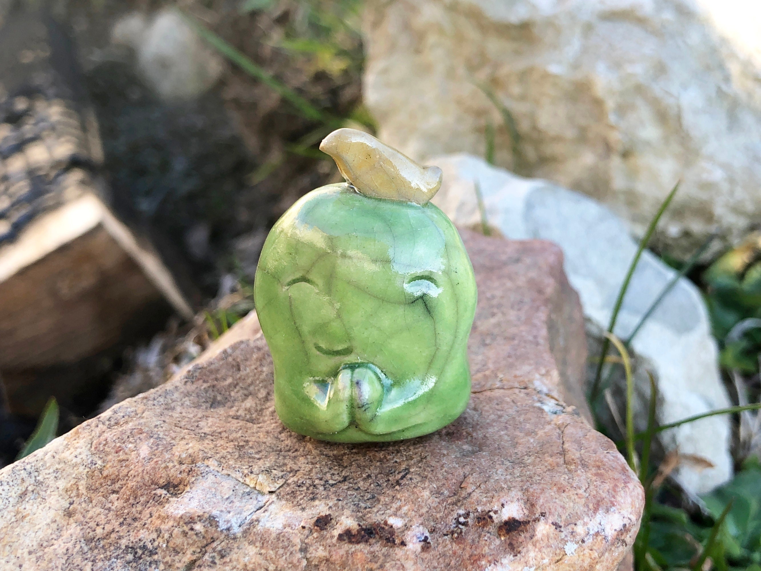 Nature Élémental Kami Forest Spirit | Shintoïsme Païen Shamanisme Sculpture Sacrée Statue Joie, Réen