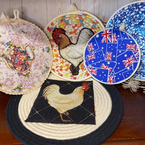 Trivet Coiled Fabric Wrapped Rope Trivets