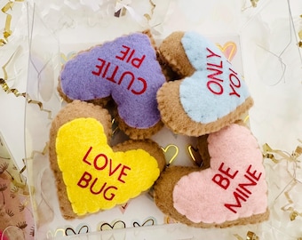 Felt Sweet Heart Cookies in bakers box