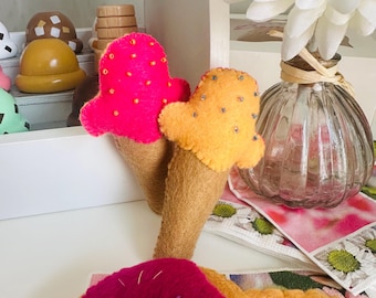 Felt Ice Cream Cones- Sorbet
