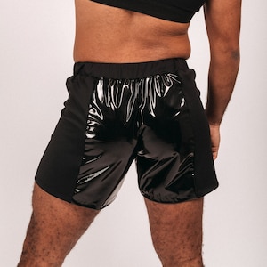 patent leather shorts
