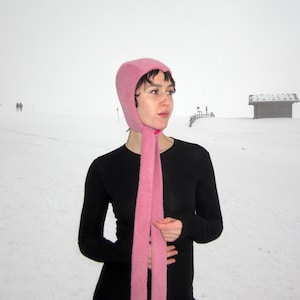 FOULARD morbido, passamontagna, cuffia rosa, cuffia con cappuccio