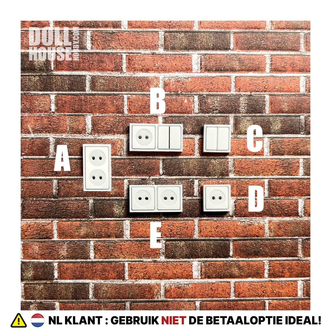 Dollhouse wall outlets & light switches 5pc 112 Etsy