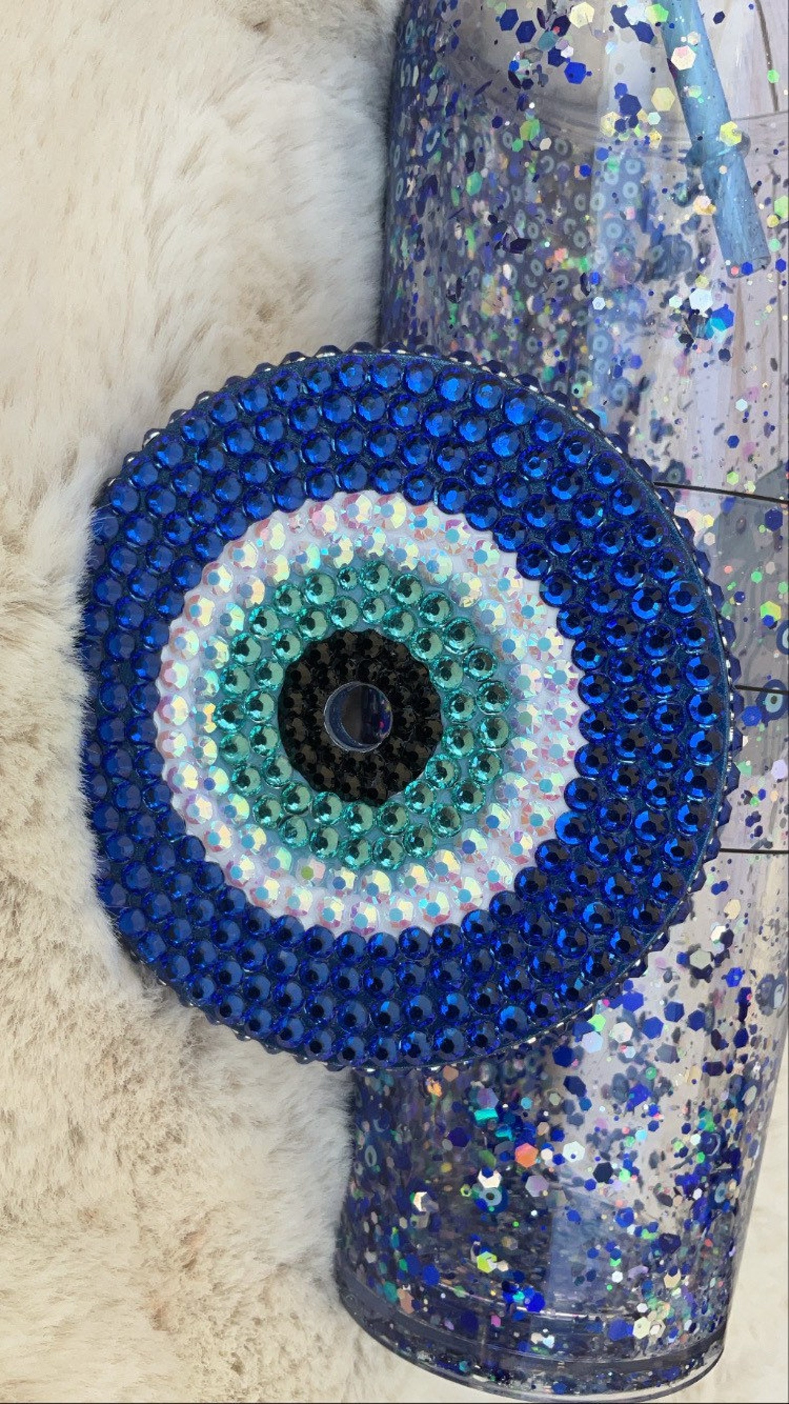 Evil eye snow globe Starbucks cup Starbucks Tumbler Bling Etsy