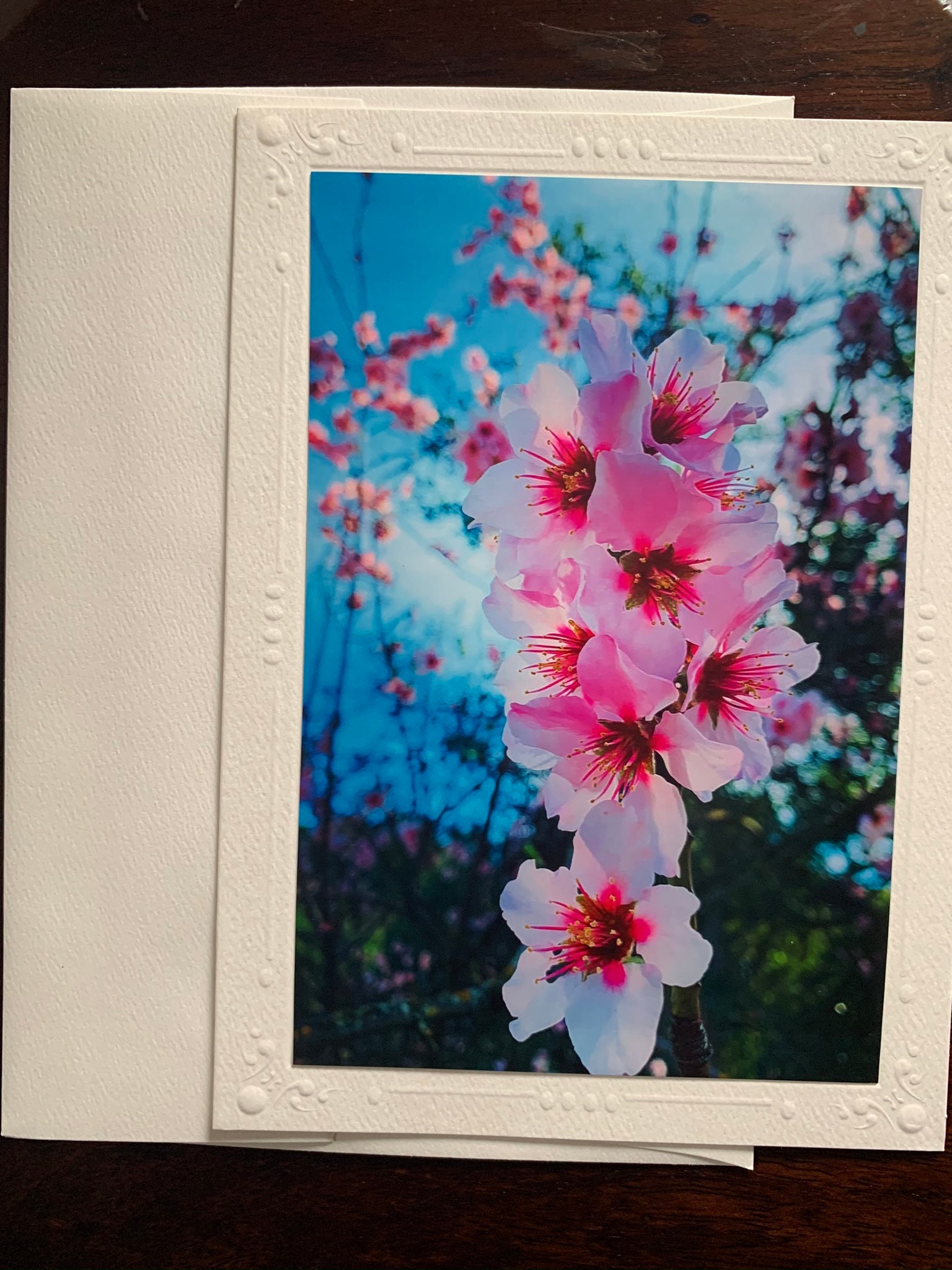 Cherry Blossom Card Blank Inside (5x7 With Envelope) - Etsy