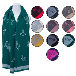 Supersoft Thistle Scarves Flower Scarves Soft Feel Scarves Winter Scarf