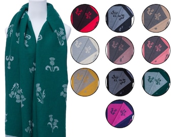 Supersoft Thistle Scarves Flower Scarves Soft Feel Scarves Winter Scarf