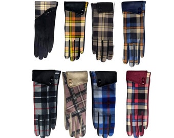 Gants tartan avec manches Gants tartan écossais