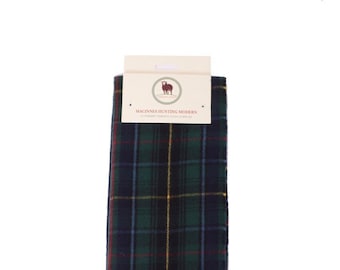 Tartan Scarf MACINNES HUNTING MODERN Clan Scarf Black Scarf Plain Patterned Tartan Scarf Winter Scarves