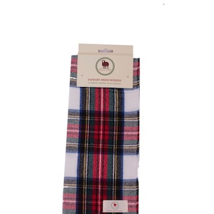 Tartan Scarf STEWART DRESS MODERN Clan Scarf White Scarf Plain Patterned Tartan Scarf Winter Scarves