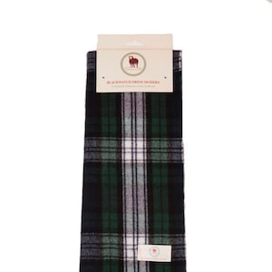 Tartan Scarf BLACKWATCH DRESS MODERN Clan Scarf Green Scarf Plain Patterned Tartan Scarf Winter Scarves