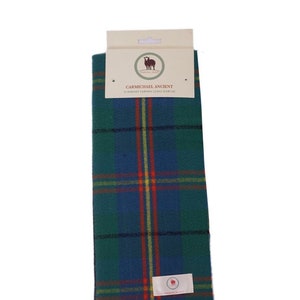 Cachecol Tartan CARMICHAEL ANCIENCT Clan Cachecol Verde Cachecol Tartan Padrão Simples Cachecóis de Inverno
