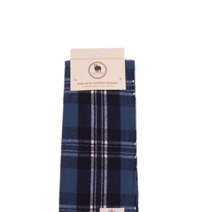 Tartan Scarf Earl OF ST. Andrews Clan Scarf Blue Scarf Plain Patterned Tartan Scarf Winter Scarves