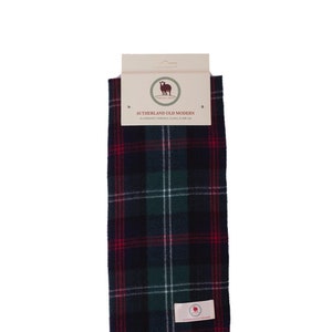 Tartan Scarf SUTHERLAND OLD MODERN Clan Scarf Plain Red Blue Scarf Patterned Tartan Scarf Winter Scarves