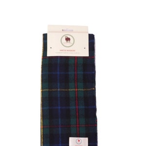 Tartan Scarf SMITH MODERN Clan Scarf Black Scarf Plain Patterned Tartan Scarf Winter Scarves