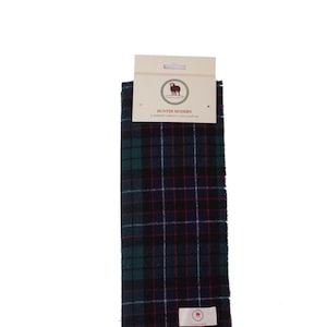 Tartan Scarf HUNTER MODERN Clan Scarf Black Scarf Plain Patterned Tartan Scarf Winter Scarves