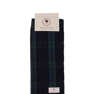 Lenço tartan BLACKWATCH Cachecol de clã moderno Lenço verde Lenço tartan com padrão liso Lenços de inverno