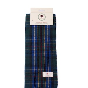 Lenço tartan COCKBURN Clan Cachecol Azul Lenço Tartan com padrão liso Lenços de inverno