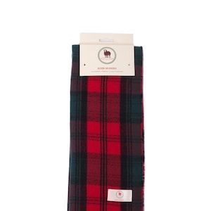 Tartan Scarf KERR MODERN Clan Scarf Black Scarf Plain Patterned Tartan Scarf Winter Scarves