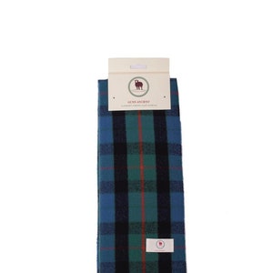 Lenço tartan GUNN ANCIENT Clan Cachecol Lenço verde Cachecol tartan com padrão liso Lenços de inverno