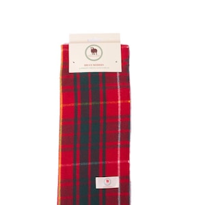Tartan Scarf BRUCE MODERN Clan Scarf Red Scarf Plain Patterned Tartan Scarf Winter Scarves