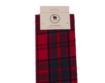 Tartan Scarf GRANT MODERN Clan Scarf Black Scarf Plain Patterned Tartan Scarf Winter Scarves