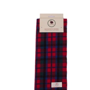 Tartan Scarf MACNAUGHTON MODERN Clan Scarf Black Scarf Plain Patterned Tartan Scarf Winter Scarves