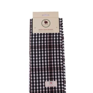Tartan Scarf BURNS CHECK MODERN Clan Scarf Black White Scarf Plain Patterned Tartan Scarf Winter Scarves