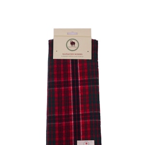 Tartan Scarf MACRAE RED MODERN Clan Scarf Red Scarf Plain Patterned Tartan Scarf Winter Scarves