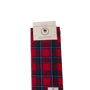 Cachecol Tartan SINCLAIR VERMELHO MODERNO Cachecol Clã Cachecol Preto Cachecol Tartan Estampado Simples Cachecóis de Inverno