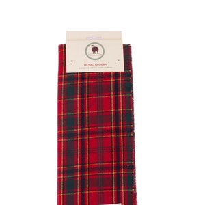 Echarpe tartan MUNRO Echarpe du clan moderne Echarpe unie rouge bleu Echarpe tartan à motifs Echarpes d&#39;hiver