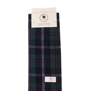 Tartan Scarf URQUHART MODERN Clan Scarf Black Scarf Plain Patterned Tartan Scarf Winter Scarves
