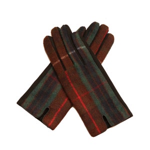 Ladies Tartan Gloves Clan Gloves Winter Gloves Plaid Tartan Gloves Gift for Her GUNN MODERN