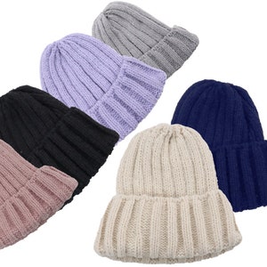 Double Knit Fashion beanies, winter hat, knitted style soft Double Knit Style Beanie