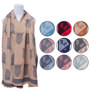 Supersoft Owl Scarves Owl Print Scarf Soft Touch Scarf
