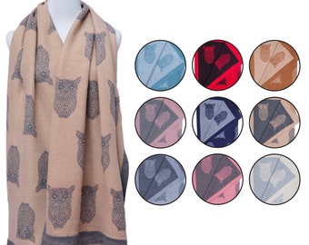 Supersoft Owl Scarves Owl Print Scarf Soft Touch Scarf