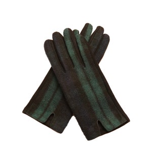 Ladies Tartan Gloves Clan Gloves Winter Gloves Plaid Tartan Gloves Gift for Her BLACK WATCH