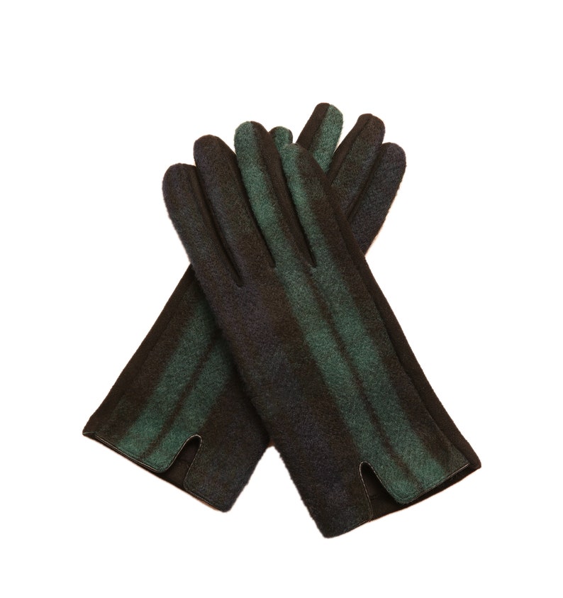 Ladies Tartan Gloves Clan Gloves Winter Gloves Plaid Tartan Gloves Gift for Her BLACK WATCH