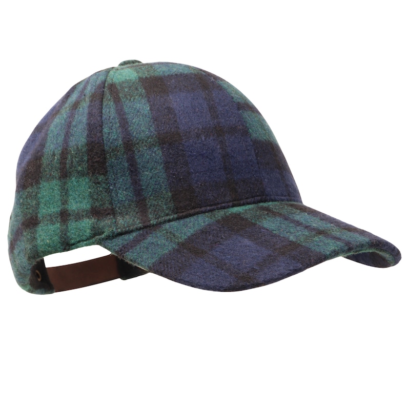 Tartan Cap Baseball Cap Winter Hat Warm Hat Men Baseball Cap Christmas Gift, Sport Cap Black Watch