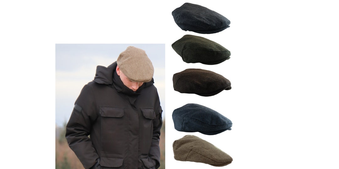 Tweed Flat Cap Herringbone Flat Cap Winter Hat Horse Racing Events Etsy