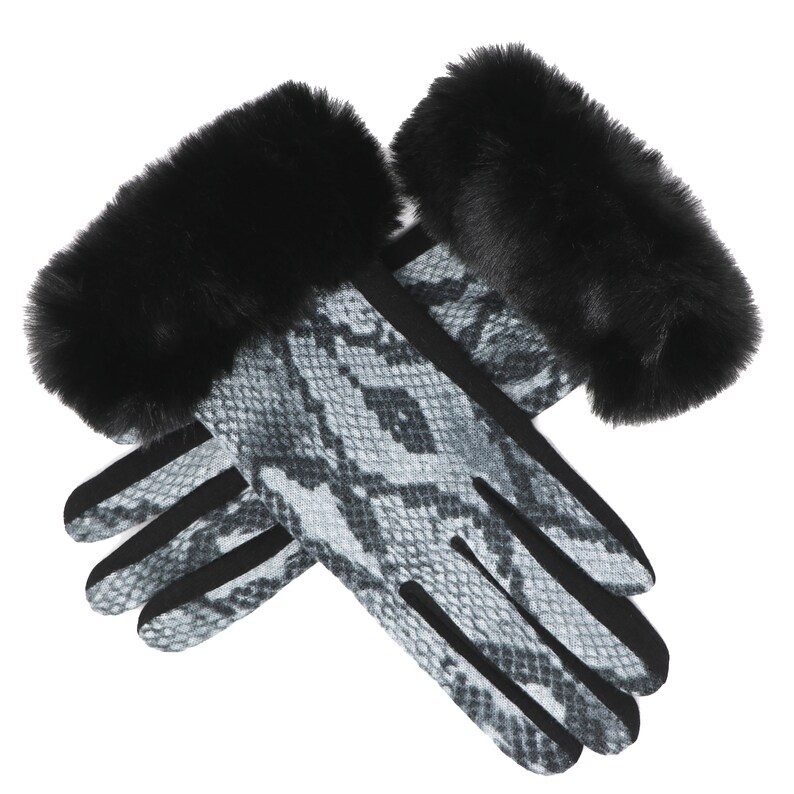 Faux Fur Leopard Print and Snake Print Gloves - Etsy