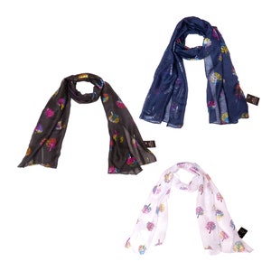 Tree Scarf Tree of life Scarf Lightweight Scarf Rainbow Foil Scarf